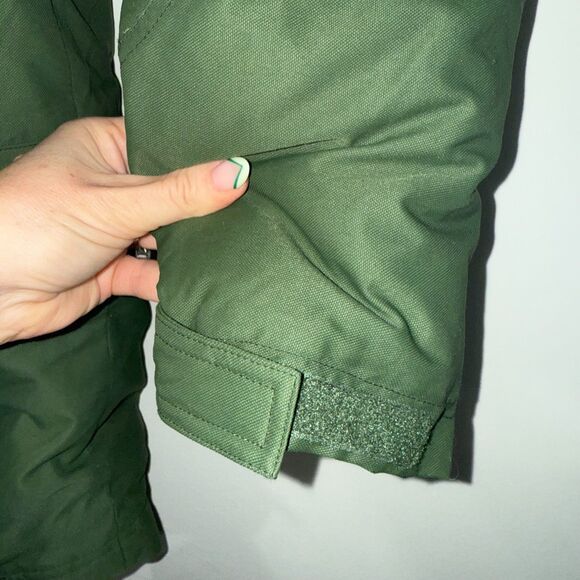 LL Bean Women's Gore-Tex Goose Down Hooded Fur Parka Coat - Forest Green XL - Picture 6 of 16